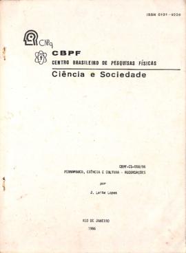 Revista Ciência e Sociedade, 1986