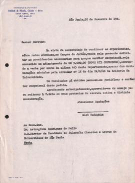 Carta de Gleb Wataghin a Astrogildo Rodrigues de Mello