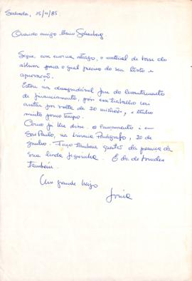 Carta de Sônia a Mario Schenberg