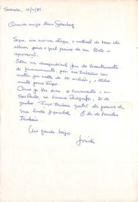 Carta de Sônia a Mario Schenberg