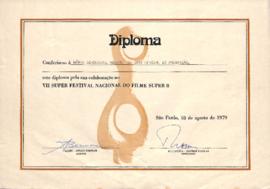 Diploma do VII Super Festival Nacional do Filme Super 8