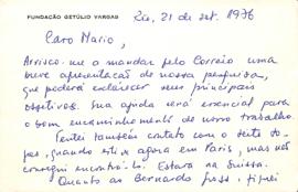 Carta a Mario Schenberg