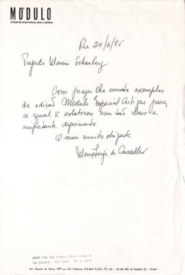 Carta de Maria Luiza de Carvalho a Mario Schenberg