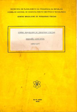 Livro: Centro Brasileiro de Pesquisas Físicas: Produção Científica (1949 - 1978)