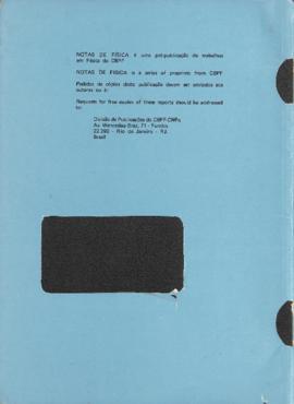 Notas de Física CBPF, mar. 1982