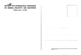 Cartões postais da 10th International Conference on General Relativity and Gravitation