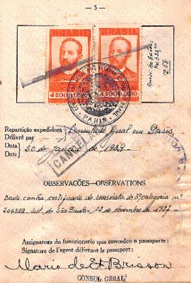 Passaporte de Mario Schenberg