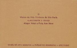 Cartão de Natal do Museu de Arte Moderna de São Paulo a Mario Schenberg