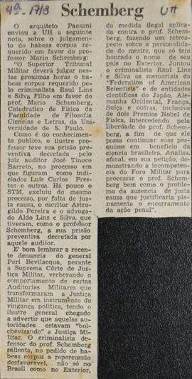 Recorte do jornal Última Hora, 17 mar. 1965