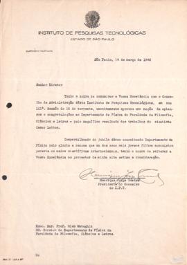 Carta de Henrique Jorge Guedes a Gleb Wataghin