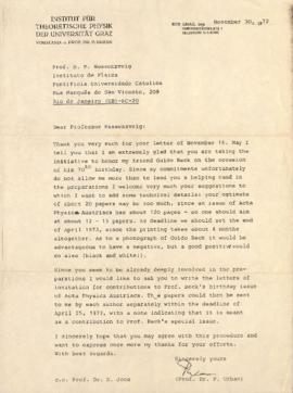 Carta de P. Urban a Herch Moysés Nussenzveig