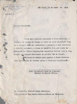 Carta de Marcello Damy de Souza Santos a Jorge Americano