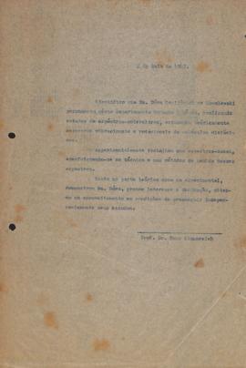 Declaração de Hans Stammreich sobre Dóra Genijóvich de Kowalewski