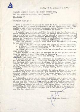 Carta de José Nazareno Mimessi a Mario Schenberg