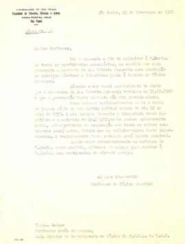 Carta de Hans Stammreich a Abrahão de Moraes