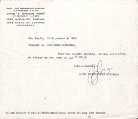 Carta de João Bernardino Gonzaga a Mario Schenberg