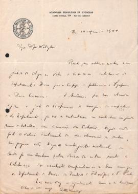 Carta de Arthur Moses a Gleb Wataghin