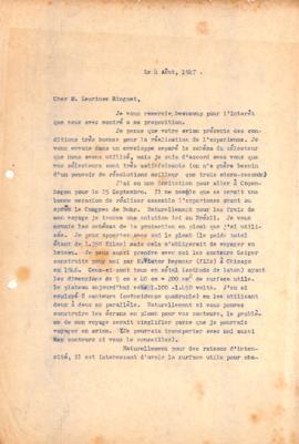 Carta de Gleb Wataghin a Leprince Ringuet