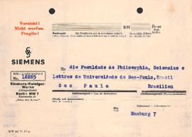 Nota fiscal de Siemens - Reiniger - Werke.