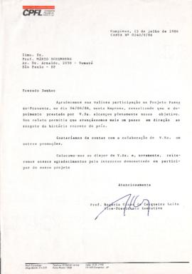 Carta de Rogério Cezar de Cerqueira Leite a Mario Schenberg