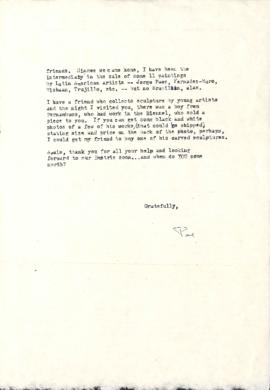 Carta de Paul S. Newman a Mario Schenberg