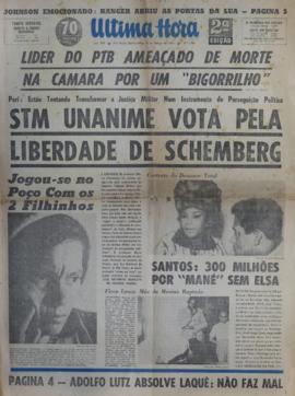 Recorte do jornal Última Hora, 25 mar. 1965