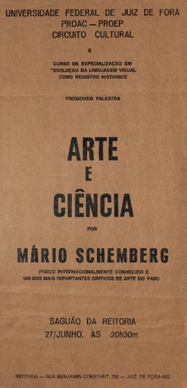Convite para palestra Arte e Ciência por Mario Schenberg