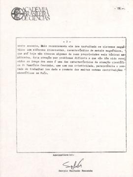 Carta de Maurício Matos Peixoto a Mario Schenberg
