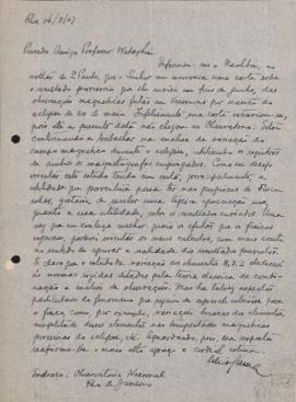 Carta de Lelio Gama a Gleb Wataghin