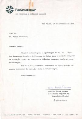 Carta de Cecy de Souza Moraes a Mario Schenberg