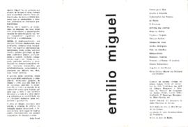 Folder de exposição de Emilio Miguel