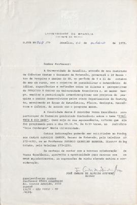 Carta de José Carlos de Almeida Azevedo a Mario Schenberg