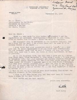 Carta de Kurt Sitte a Hans Albert Meyer (Jean)