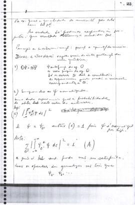 Anotações de aula com redação de Elly Silva e [Abraham] Zimmerman do Curso de Partículas Elementa...