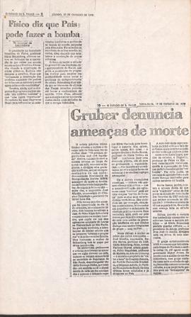 Recortes do jornal O Estado de S. Paulo, 19 e 20 out. 1979