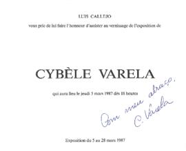 Convite para exposição de Cybèle Varela