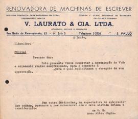 Correspondência comercial de V. Laurato &amp; Cia. Ltda.