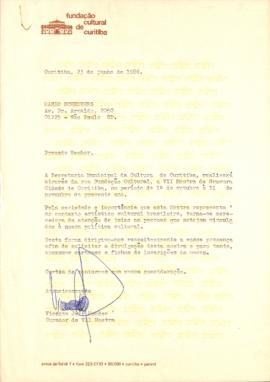 Carta de Vicente Jair Mendes a Mario Schenberg