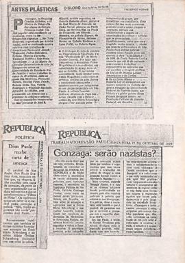 Recortes do jornal O Globo, 24 out. 1979 e do jornal República, 25 out. 1979