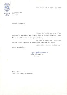 Carta de José Goldemberg a Mario Schenberg