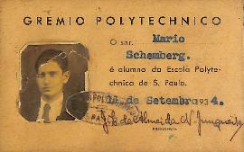 Carteirinha do Grêmio Polytechnico do aluno Mario Schenberg