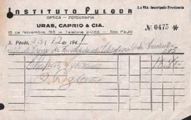 Nota de venda de Instituto Fulgor (Uras, Caprio &amp; Cia).