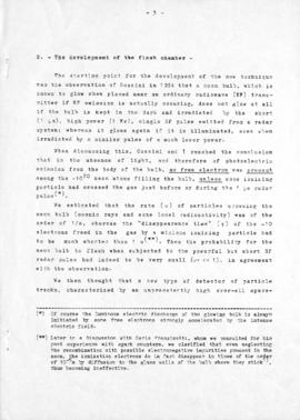 Texto &quot;The Development Of The Flash And Spark Chambers In The 1950&#039;s&quot;
